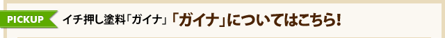 PICKUP　イチ押し塗料「ガイナ」 「ガイナ」についてはこちら！