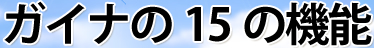 ガイナの15の機能