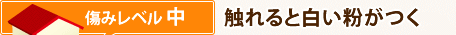 傷みレベル中　触れると白い粉がつく
